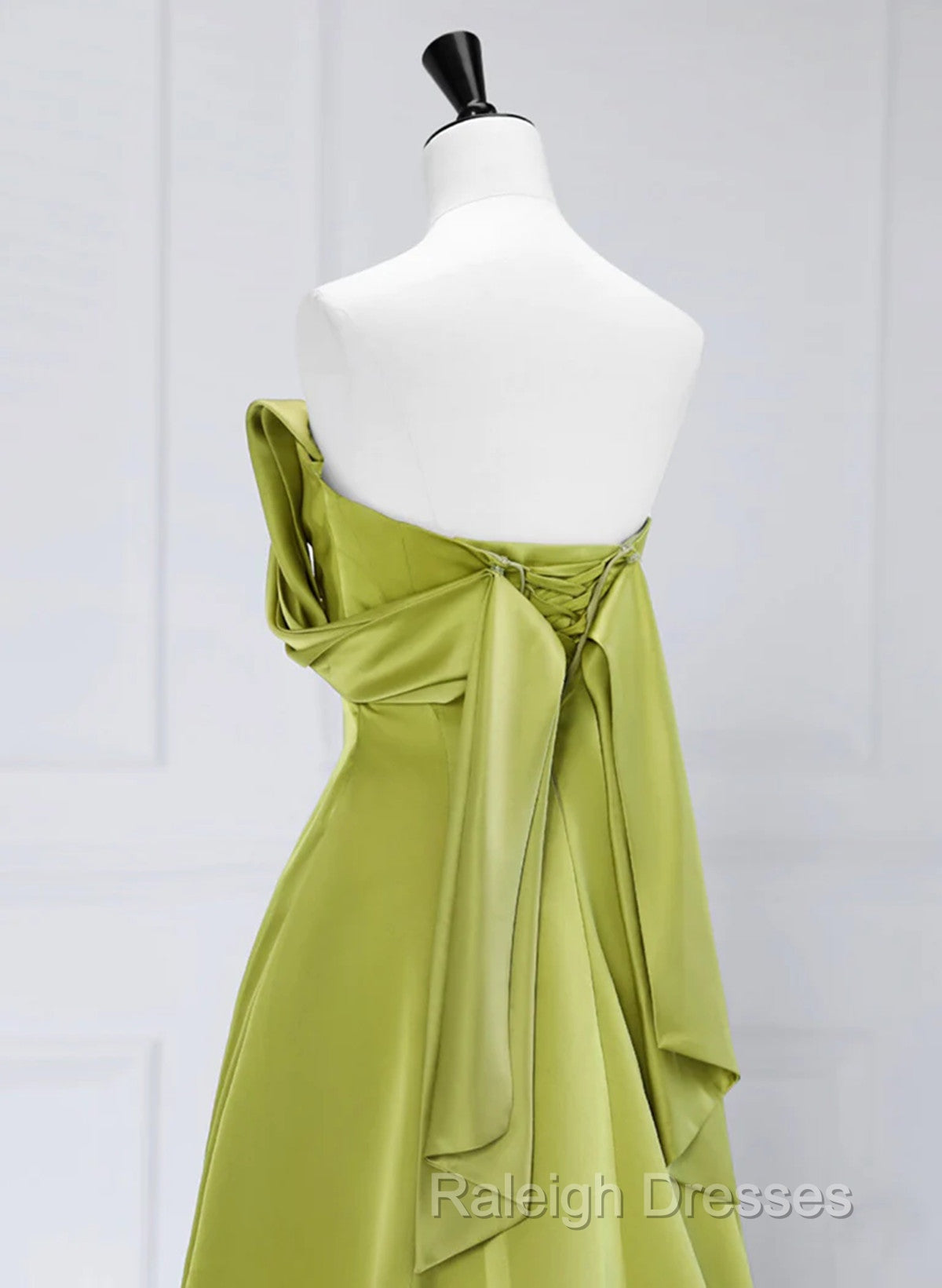 A Line Green Long Prom Dresseses Green Floor Length Prom Dresses