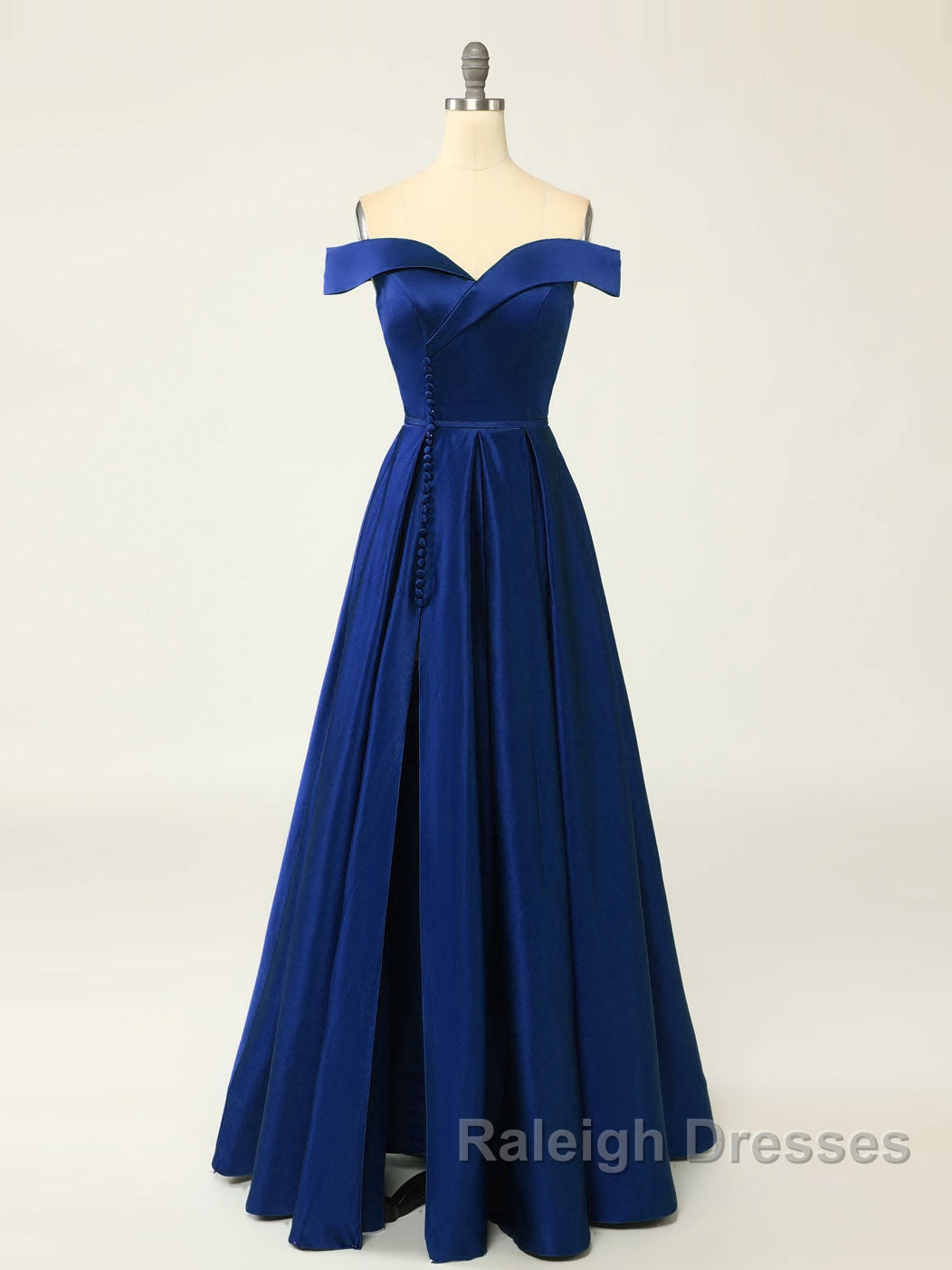 A-Line Green Off Shoulder Long Prom Dresses, Green Formal Evening Dresses