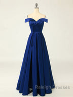 A Line Green Off Shoulder Long Prom Dress Green Prom Dress
