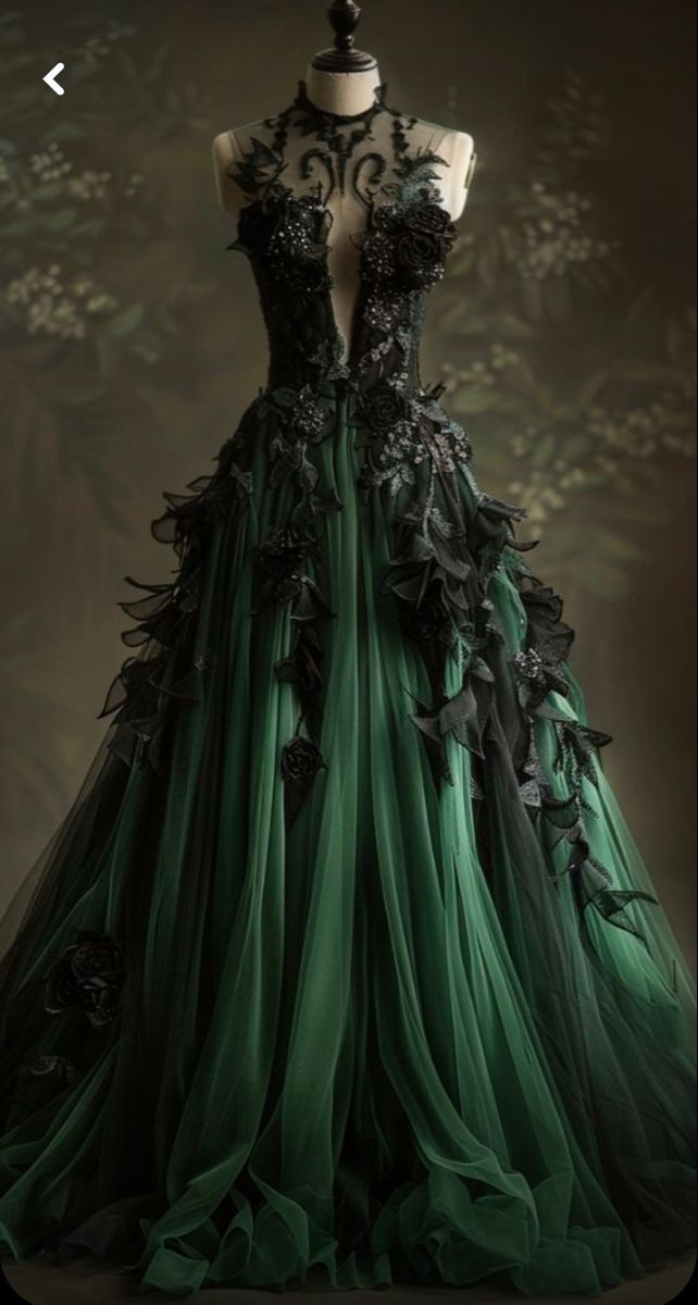 A-Line Green Tulle Long Prom Dress Prom Graduation Prom Dress