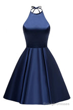 A-Line Halter Short Prom Dresses Cocktail Dresses