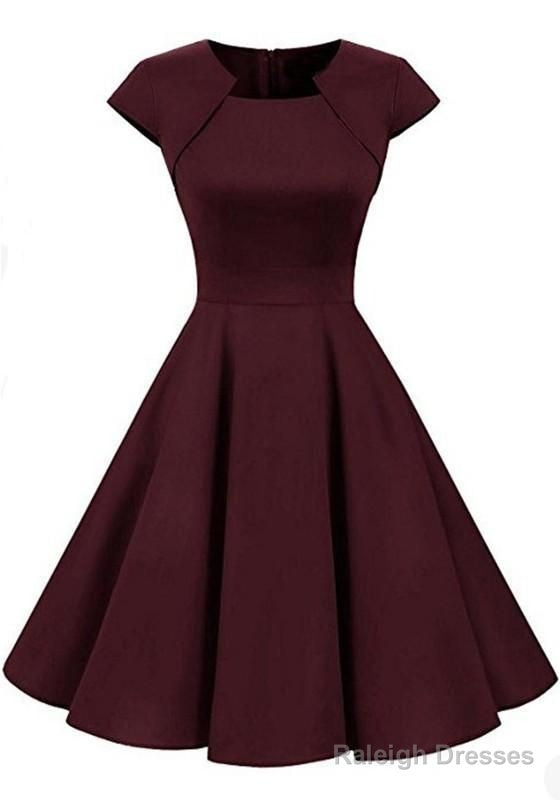 A-Line Homecoming Dresses Irregular Draped Round Neck Long Sleeve Midi Dress Main image