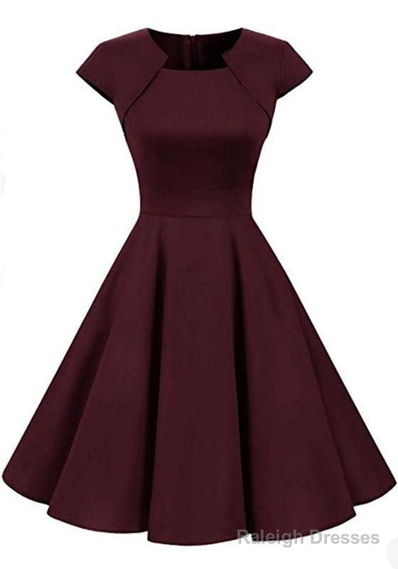 A-Line Homecoming Dress Irregular Draped Round Neck Long Sleeve Midi Dresses Main image