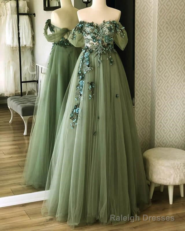 A-Line Lace Embroidery Corset Tulle Dress