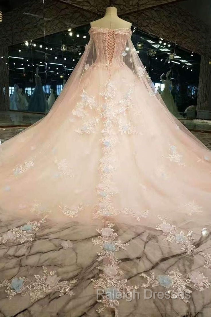 A-Line On & Off Shoulder Dress | V Neck Floor Length Lace Gown Girls Wear Prom Dresses