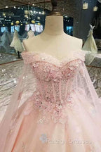 A-Line On & Off Shoulder Dress | V Neck Floor Length Lace Gown Girls Wear Prom Dresses