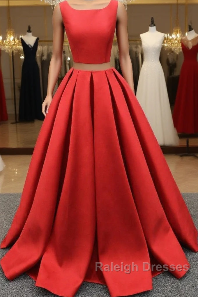 A-Line One-Piece Jewel Open Back Long Prom Dresses