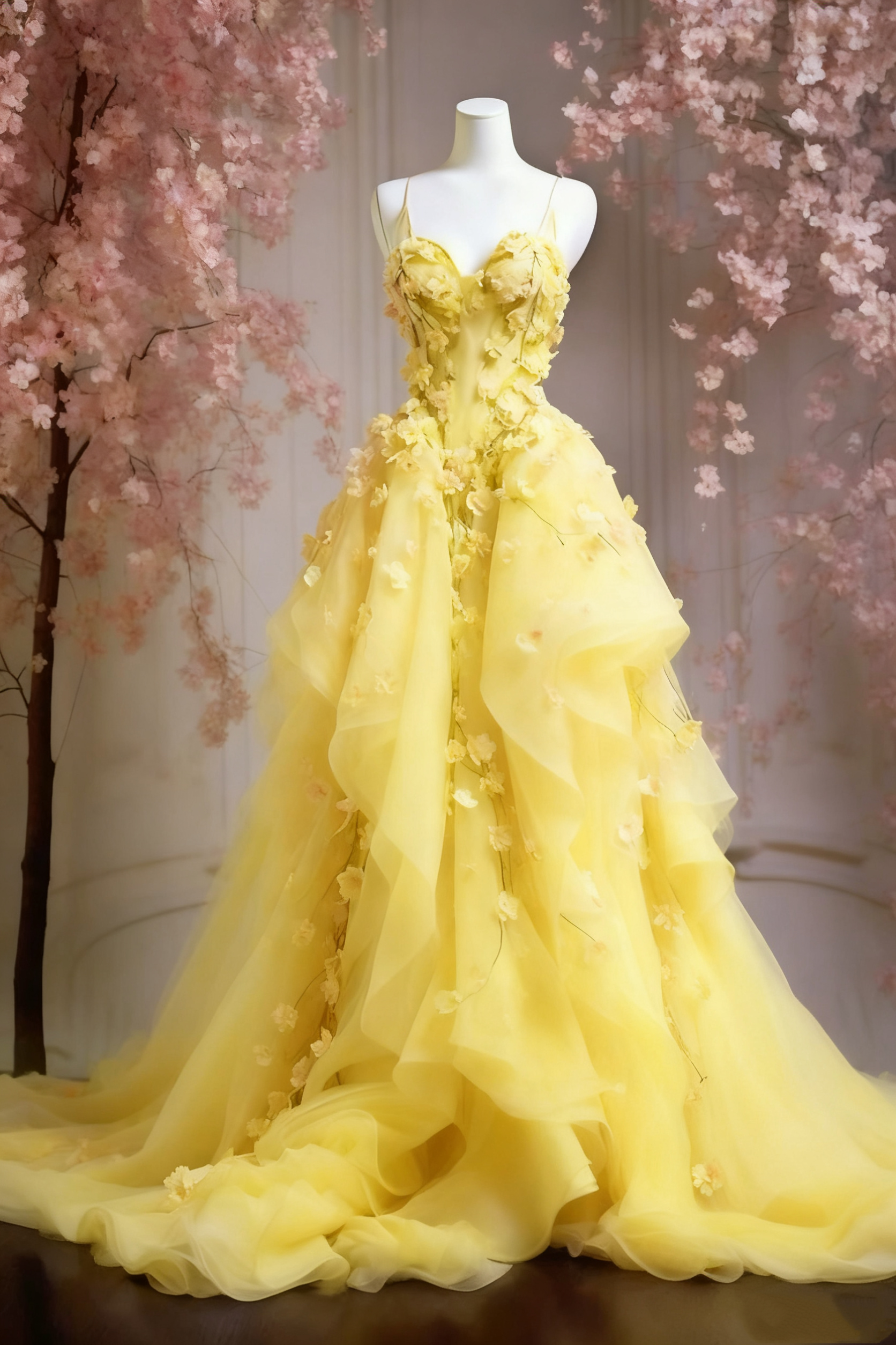 A-Line Pink Tulle Long Prom Dresses Prom Dresses