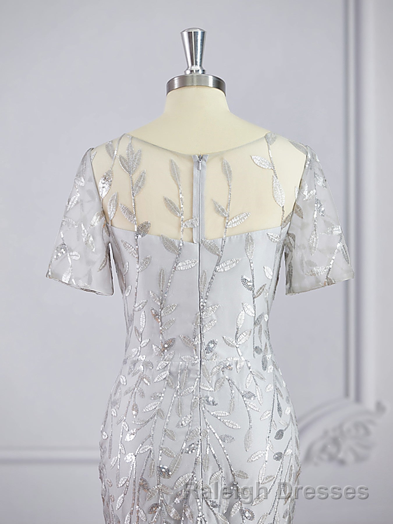 A Line Bateau Floor Length Tulle Mother of the Bride Dress With Ruffles