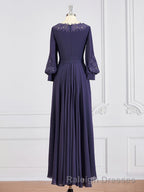 A-Line/Princess Bateau Asymmetrical Chiffon Mother of the Bride Dresses