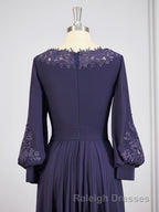 A-Line/Princess Bateau Asymmetrical Chiffon Mother of the Bride Dresses