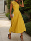 A Line Jewel Sleeveless Stretch Crepe Mother of the Bride Dress With Ruffles