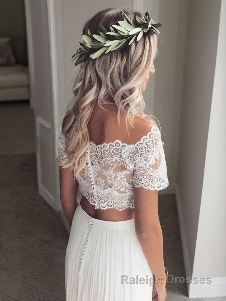 A-Line/Princess Off-the-Shoulder Floor-Length Tulle Wedding Dresses Secondary image