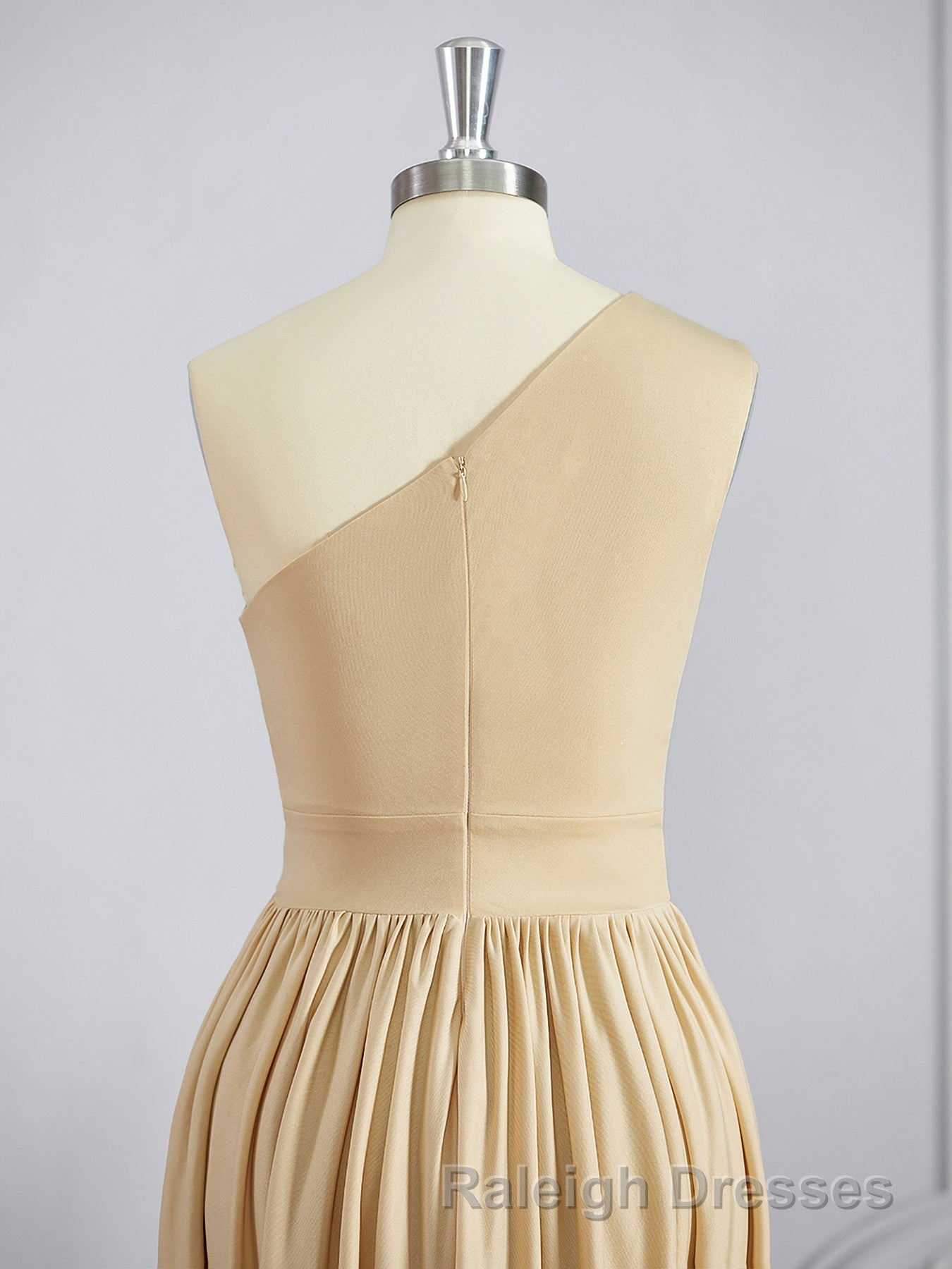 A-Line/Princess One-Shoulder Floor-Length Jersey Bridesmaid Dresses with Leg Slit