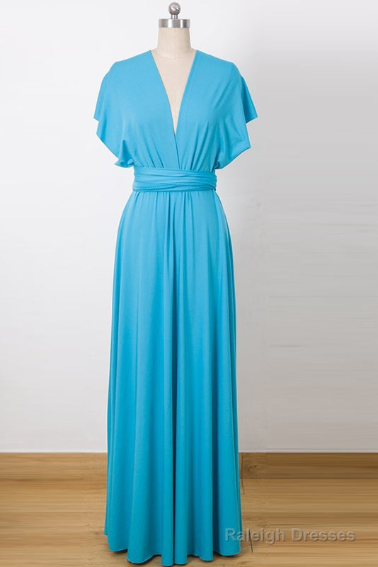 A-Line/Princess Sleeveless Convertible Bridesmaids Dress