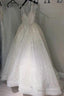 A-Line/Princess Spaghetti Straps Sequined Bridal Dresses