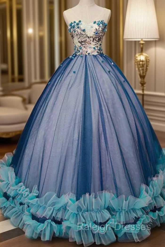 A Line Princess Straight Neck Sleeveless Floor Length Dress Main image