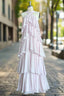 A Line Straps Floor Length Chiffon Prom Dresses