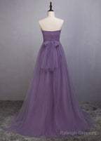 A-Line/Princess Tulle Sleeveless Bow(S) Bridesmaids Dresses