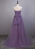 A-Line/Princess Tulle Sleeveless Bow(S) Bridesmaids Dress