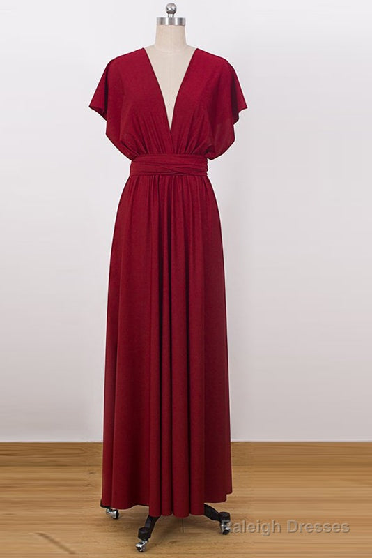 A-Line/Princess Tulle Sleeveless Convertible Bridesmaids Dress