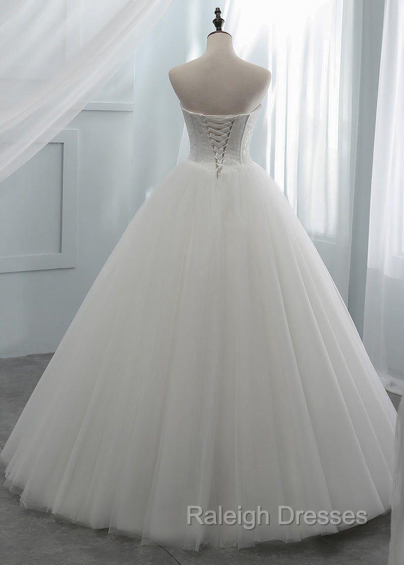 A-line Tulle Sweetheart Wedding Dresses