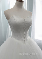 A-line Tulle Sweetheart Wedding Dresses