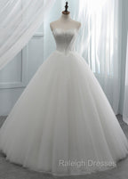 A-line Tulle Sweetheart Wedding Dresses