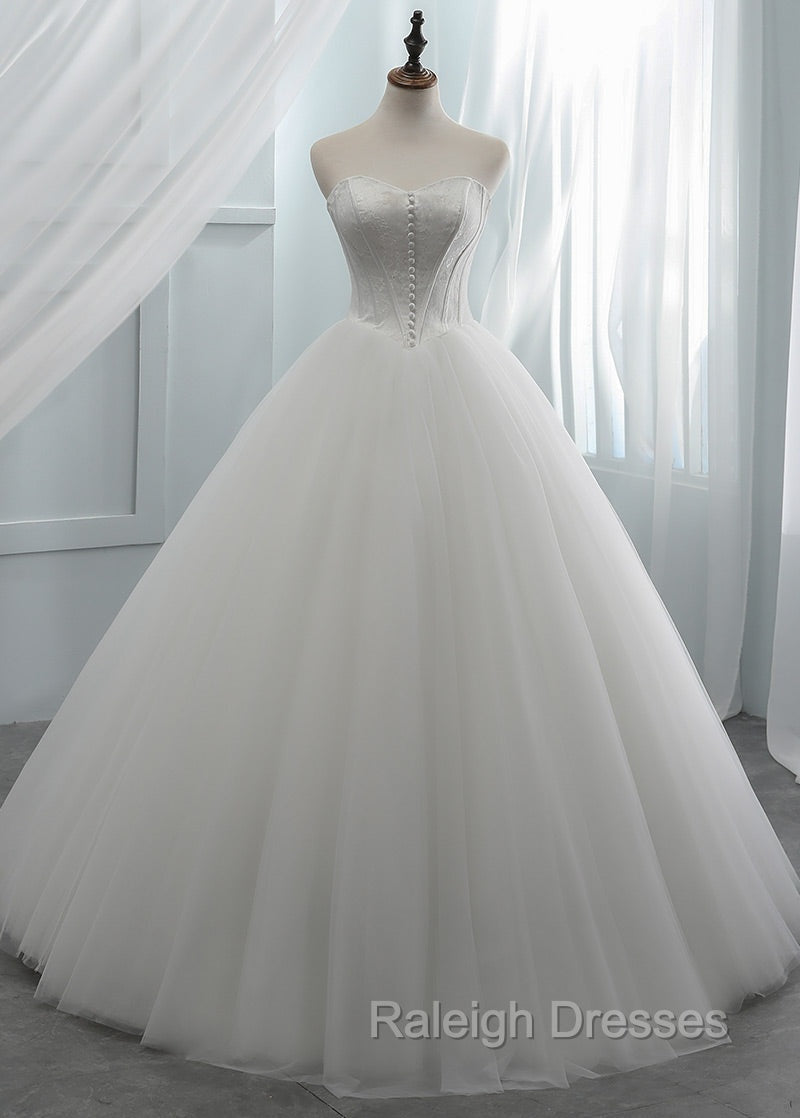 A-line Tulle Sweetheart Wedding Dresses