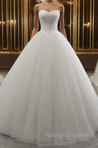 A-line Tulle Sweetheart Wedding Dresses