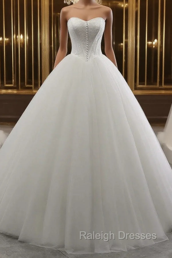 A-line Tulle Sweetheart Wedding Dresses