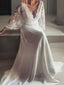 A Line V Neck Court Train Lace Wedding Dresses With Belt/Sash