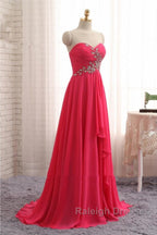 A-Line Prom Dresses Elegant Dress Formal Asymmetrical Sleeveless Strapless Chiffon Backless With Rhinestone Ruched Ruffles
