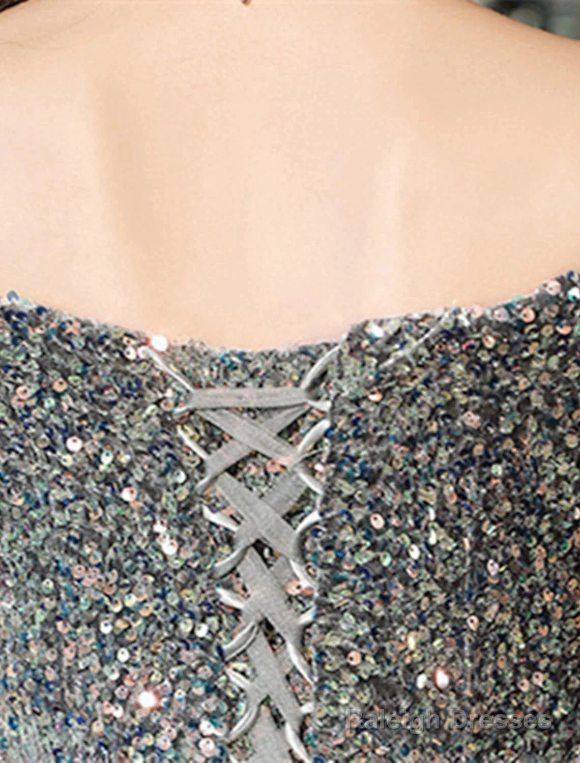 A-Line Prom Dress Elegant Dresses Prom Floor Length Short Sleeve Off Shoulder Polyester With Sequin