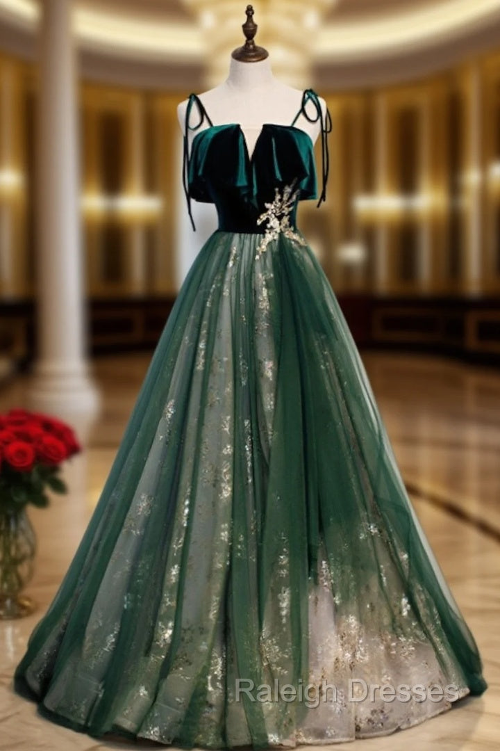 A-Line Prom Dresses Glittering Dress Wedding Guest Engagement Floor Length Sleeveless Spaghetti Strap Organza with Sequin Masquerade Dress dress to impress Main image