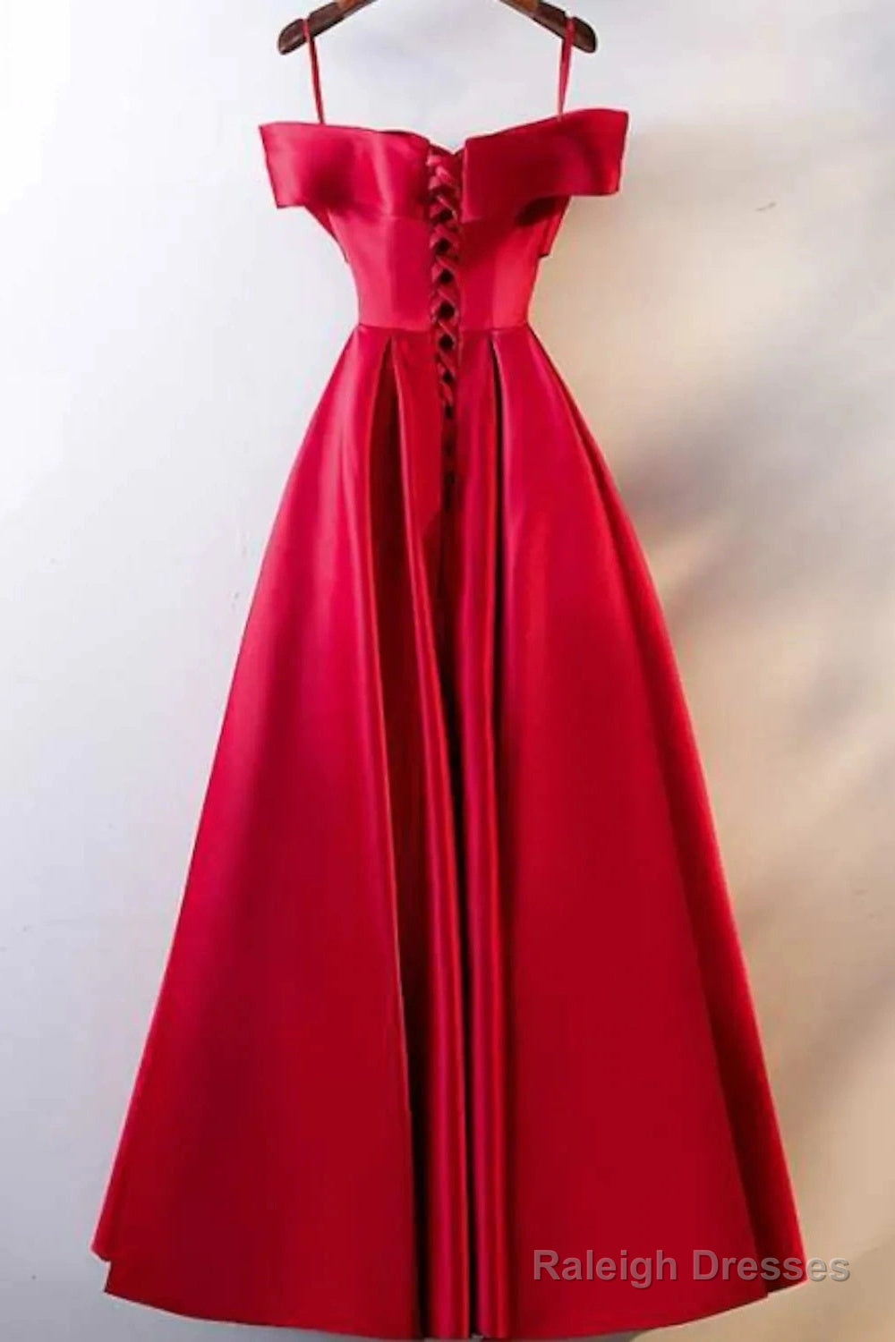 A-Line Prom Dress Open Back Dresses Wedding Guest Floor Length Short Sleeve Off Shoulder Satin With Ruched Secondary image