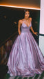 A Line Prom Evening Dress ,Purple Fashion Gown