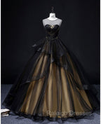 A-Line Round Neck Tulle Long Prom Dress, Elegant Evening Dress