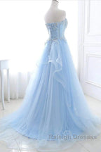 A-Line Sexy Engagement Prom Birthday Dress Strapless Sleeveless  Lace Pleats