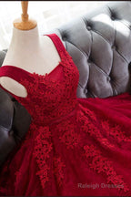 A-Line Short Burgundy Lace Prom Dresses Lace Graduation Dresses Homecoming Dress Burgundy Bridesmaid Dress