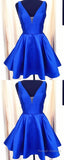 A-Line Short Satin Homecoming Dress