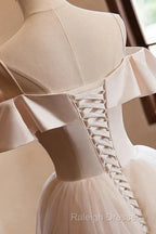 A-Line Sleeveless Backless Spaghetti Straps Floor Length Evening Dresses Prom Dress