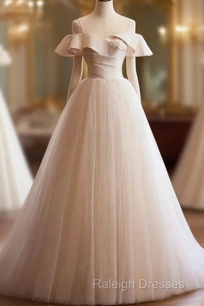 A-Line Sleeveless Backless Spaghetti Straps Floor Length Evening Dresses Prom Dress Main image