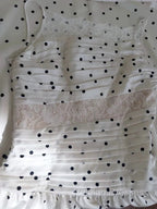 A Line Spaghetti Straps Polka Dots Lace Chiffon Prom Dress Formal Dress