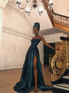 A Line Split Long Prom Dresses Cheap Prom Prom Dress