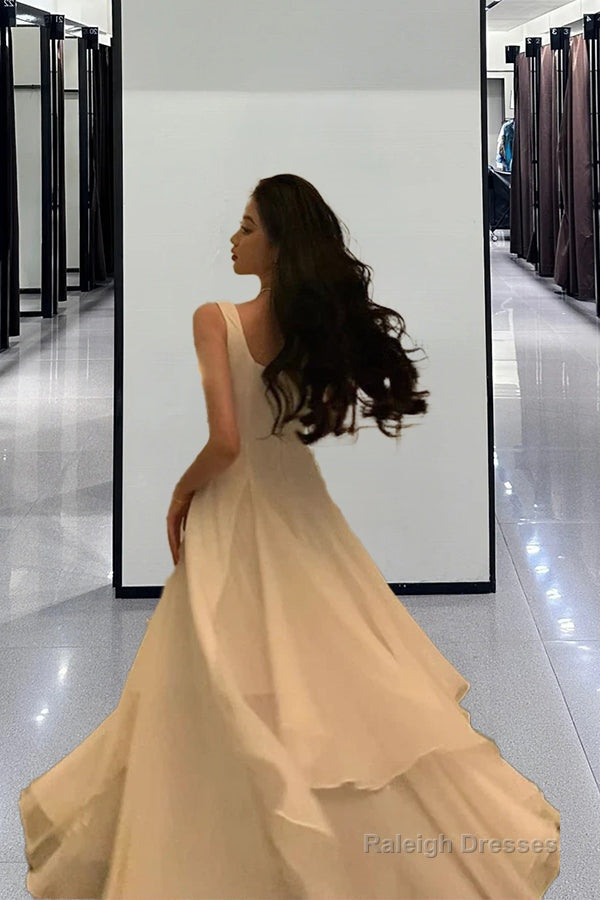 A Line Square Neck Prom Dress, Ankle Length Birthday Outfits Secondary image