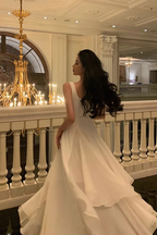 A-Line Square Neck Prom Dresses Ankle Length Birthday Outfits
