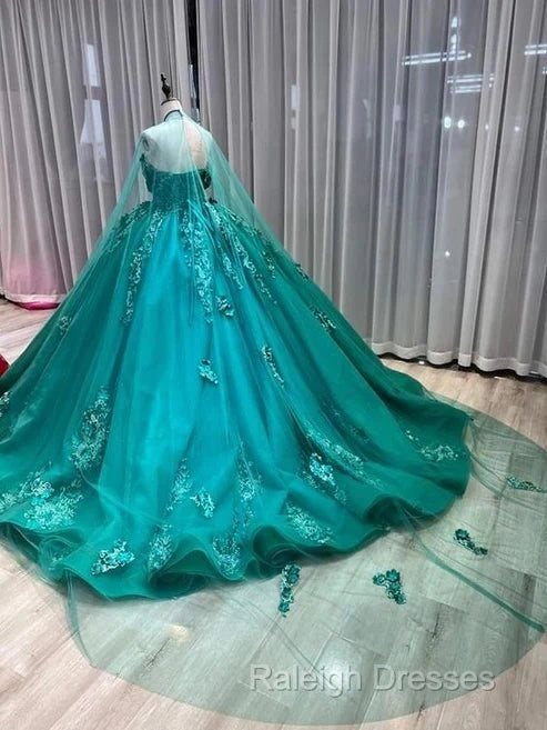 A-Line Strapless Applique Wedding Dresses With Cloak Secondary image