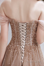 A-Line Strapless Starlight Princess Prom Dresses