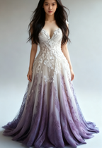 A-Line Straps Tulle Beaded Long Prom Dress Applique Sweetheart Neck Evening Gown